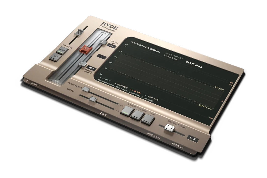 RYDE's faceplate: the target and range faders beside the ride display.