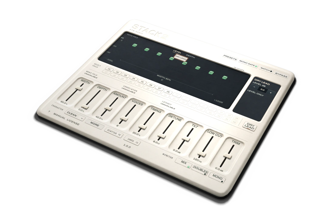 STACK2's new cream front faceplate.